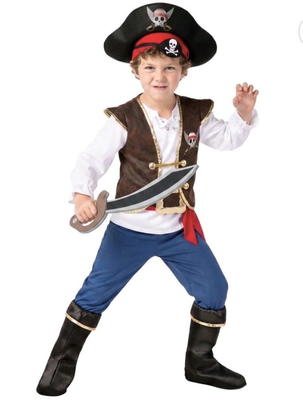 Joyfy Boys Pirate Costume Small Ages 5-7 Halloween Cosplay Adventurecore